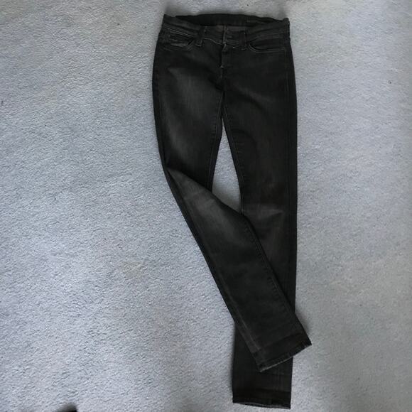 7 for all mankind Roxanne dark grey jeans Size 25 - Picture 2 of 5